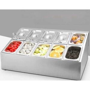 미니 반찬 냉장고 셀프바 김치 업소용 토핑 소케이스 밧드 깊이10 6칸 1열 식당 야채