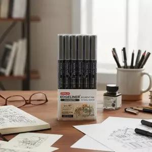 엣지라이너 워터프루프 드로잉 잉크 볼펜 6조 세트