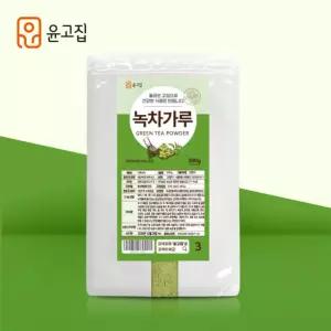윤고집 국내산 100% 보성 녹차가루 분말 파우더 300g 라떼 베이킹 말차 그린티