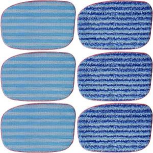 LOVECO 6팩 교체용 극세사 걸레 패드 스팀 클리너 맥컬록 MC1385 MC1375 MC1270 재사용 가능 및 세탁기