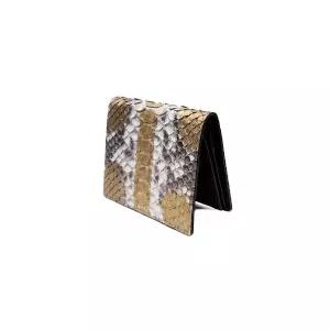금색지갑 리얼 파이톤 지폐수납 명함 카드지갑 골드 뱀가죽
