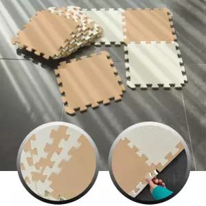 층간소음방지 브라운 투톤 퍼즐매트 10P세트 유아안전 가정용 어린이집 유치원