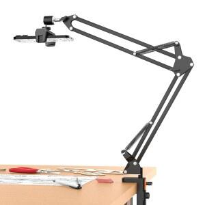 유비사이즈 오버헤드 폰 마운트, 휴대폰 홀더와 볼 헤드가 있는 유연한 웹캠 암, 드로잉을 위한 삼각대 라이브 스트리밍 요리 평면 사진 촬영