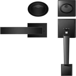 아즈델레 현관문 손잡이 및 데드볼트 세트 잠금 외부 도어 도어용 단일 실린더 데드볼트가 있는 오른쪽