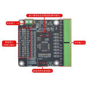 AD7606C-16 데이터  모듈 16비트 ADC 8 동기식 샘플링 주파수 1M 단일 바이폴라 차동