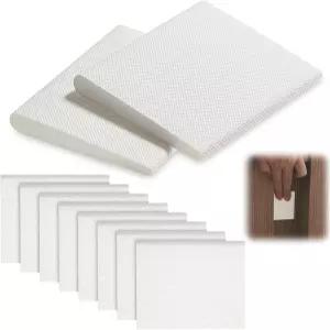 Zonon 8 피스 자가 접착식 도어 코너 씰 날씨 보호 소음 차단을 위한 드래프트 스토퍼 프레임 폼 (흰색)
