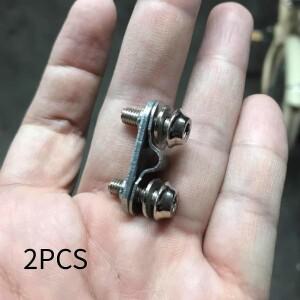 호환 2x 자전거 머드 가드 다리 고정 플레이트 조립 부품 교체 장착 구멍 간격 2cm 스테인레스 스틸