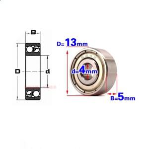 호환 미니어처 볼 베어링 R-1340HH  깊은 홈 624  4x13x5mm  100 개