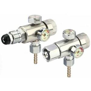 미니 산소 레귤레이터 밸브 금색 감압 측정기 절약 압력계 흡입기 소형 카트리지 질소