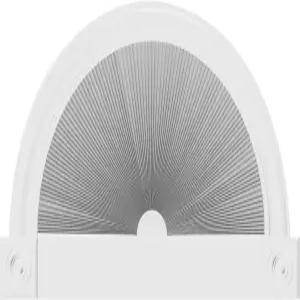 열 단열 기능 MUCOL 아치 창문 그늘막 설치하기 쉬운 100 블랙아웃 하프 서클 자외선 차단 이중 주름 원단