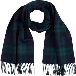 브룩스 브라더스 울과 캐시미어 직조 패턴 스카프와 트위스트 프린지 - 남성용 럭셔리 겨울 스카프 66인치