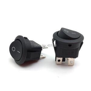 5pcs KCD1 224N 라운드 로커 스위치 검정색 4 핀 6A 250V/10A 보트 스냅인 SPST ON OFF 2