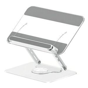 [미국배송] 아크릴 책꽂이 스탠드 조절 가능한 교과서 요리책 노트북 360 회전하는 베이스 탄성 페이지 클립이 있는 휴대용 핸즈프리 책 읽기 스탠드