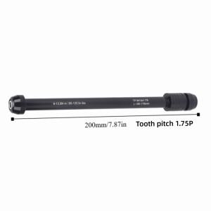 호환 M12x1.0/1.5/1.75 자전거 스루 액슬 알루미늄 합금 렌치 포함 어댑터 블랙 키트 사이클링 액세서리