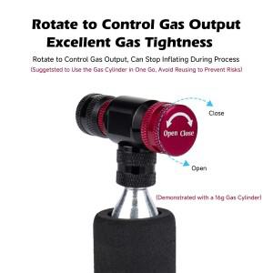 호환 CO2 자전거 타이어 인플레이터 - 로드산악  충전 노즐  16g 카트리지 미국/프랑스 밸브와 호환