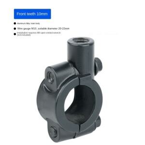호환 스레드 오토바이 미러 마운트 클램프  거치대 어댑터  블랙  20-22mm