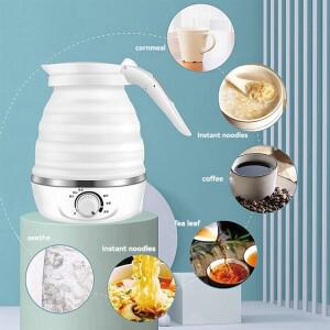 호환 A29Z-여행용 접이식 전기 주전자  800W  끓임  휴대용 실리콘 600Ml  110V  미국 플러그