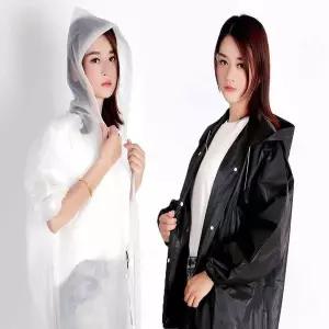 장마 여행 비오는날 대비 고급 투명 일회용 우비 레인코트 비옷 패션 커플