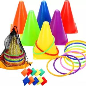 성인 실내 야외 생일 파티 잔디밭 게임 용품을 위한 카니발 콤보 세트 부드러운 플라스틱 콘콘 콘홀 빈백