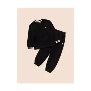 빈폴 키즈 사카리바 긴소매  긴바지 2PCS 상하 세트 블랙 (BI5X41U025) 308391