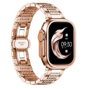 [미국배송] 남성용 시나이케 실버 메시 메탈 WTCH 밴드 IWATCH 시리즈 10 / 9 8 7 6 5 4 3 울트라 SE 블랙 워치 밴드 골드 스트랩 교체용 애플호환 WATCH 38MM 40MM 41MM 44MM 45MM 49MM 호환
