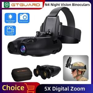 GTGUARD N4 5배 디지털 줌 야간 투시 쌍안경 망원경 고화질 고배율 적외선 카메라 야외 사냥용