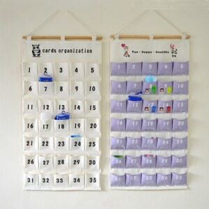 약달력 용돈 6포켓 카드지갑 교실 35 포켓 28포켓 숫자 가방 걸이 은행 주머니 공룡