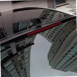 제네시스 BH330 리어 스포일러 글라스윙 루프 바이저