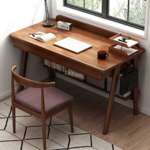 공부 테이블 원목 유리 심플 1인용 작업대 서랍 엔틱 진테이블 좁은 글씨