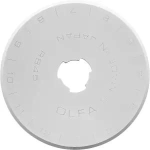 OLFA 45mm 로터리 커터 교체 블레이드 1 블레이드(RB45-1) - 공예 재봉 퀼팅을 위한 텅스텐 스틸 원형