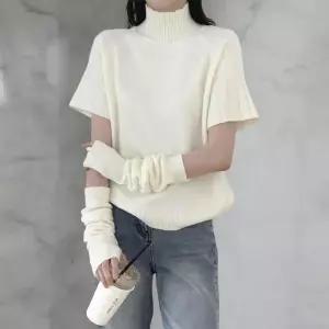 [하프클럽/]여성 가을용 반팔 니트 워머 세트