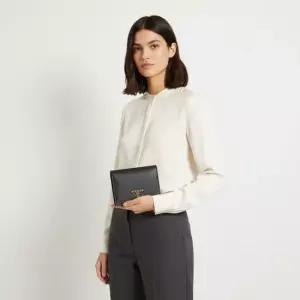 여성 삼각로고 사피아노 블랙 반지갑 1MV204 QHH F0002