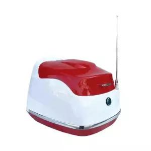 스타일리시 클래식 오토바이 화이트 사이드백 레트로 무광블랙 탑박스 앤 오렌지