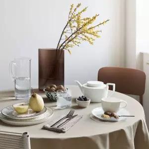 테이블커버 식탁보 식탁커버 순면 100% 원형 6인용 밥상보