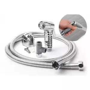 국산 수압상승 메탈호수 욕실 베란다 청소건 오래쓰는 변기옆호스 고압분사 화장실청소 베란다청소 인기