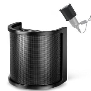 YOUSHARES 마이크 팝 필터 - AT2020 USB 게이밍 마이크와 호환되는 업그레이드된 3중 레이어 윈드스크린 마스크 쉴드, 35mm ~ 50mm 마이크에 적합