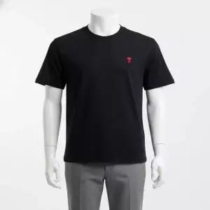 [아미]AMI 생산 체인스티치 하트 로고 루프백 오가닉 코튼 반팔티 BFUTS005 726 001 816384