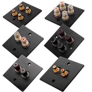 하이 퀄리티 실버 블랙 오디오 터미널 패널 5.1 시스템  86 바나나 암 벽 플러그 스피커 바인딩 포스트
