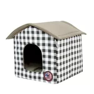 쿠션분리가능 간편설치 사각 펫하우스 U115793