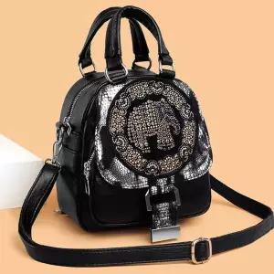 여사친 캐주얼 빈티지 배낭 자수 멀티 미니백 양가죽 원픽5