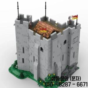 중세 성 군사 벽돌 요새 건축  moc 선물