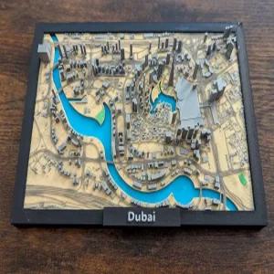 미니어처 도시 두바이 액자 프린트