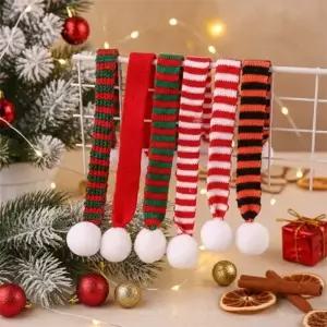 크리스마스 니트 털방울 데코 미니 스카프 인형 선물포장 반려동물 머리끈 액세서리 소품