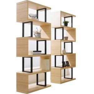 퍼즐형책장 거실장식장 거실수납장 인테리어책장 조명 코너 진열장 선반장