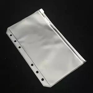 6공 A6 다이어리 반투명 현금 지퍼백 속지