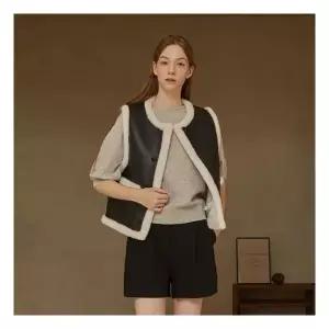 [ 109,000원][로안]시어링 무스탕 라운드 베스트 173384