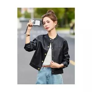 마킷4 여자 자켓 가죽 고급스런 갈색 재킷 반코트 겨울 빈티지 JEN4