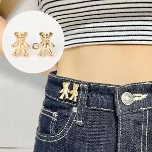 곰돌이 바지 허리조절 요술단추 골드