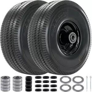 4.10/3.50-4 타이어 및 휠 10인치 솔리드 타이어(5/8인치 베어링 포함) 추가 3/4인치 1/2인치 2.2인치