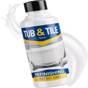 욕조 및 타일 마감 키트(도구 포함) 욕실 주방 싱크대 조리대용 저취 흰색 페인트 3.5온스